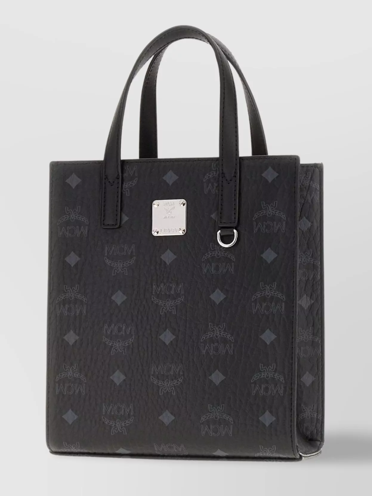 Mcm Pebble Synthetic Leather Handbag With Detachable Strap