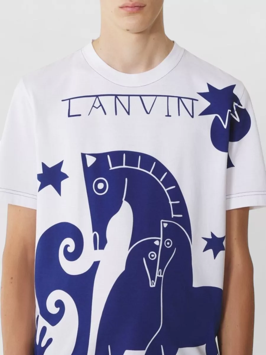 Lanvin Graphic Print Round Neck Short Sleeve T-Shirt