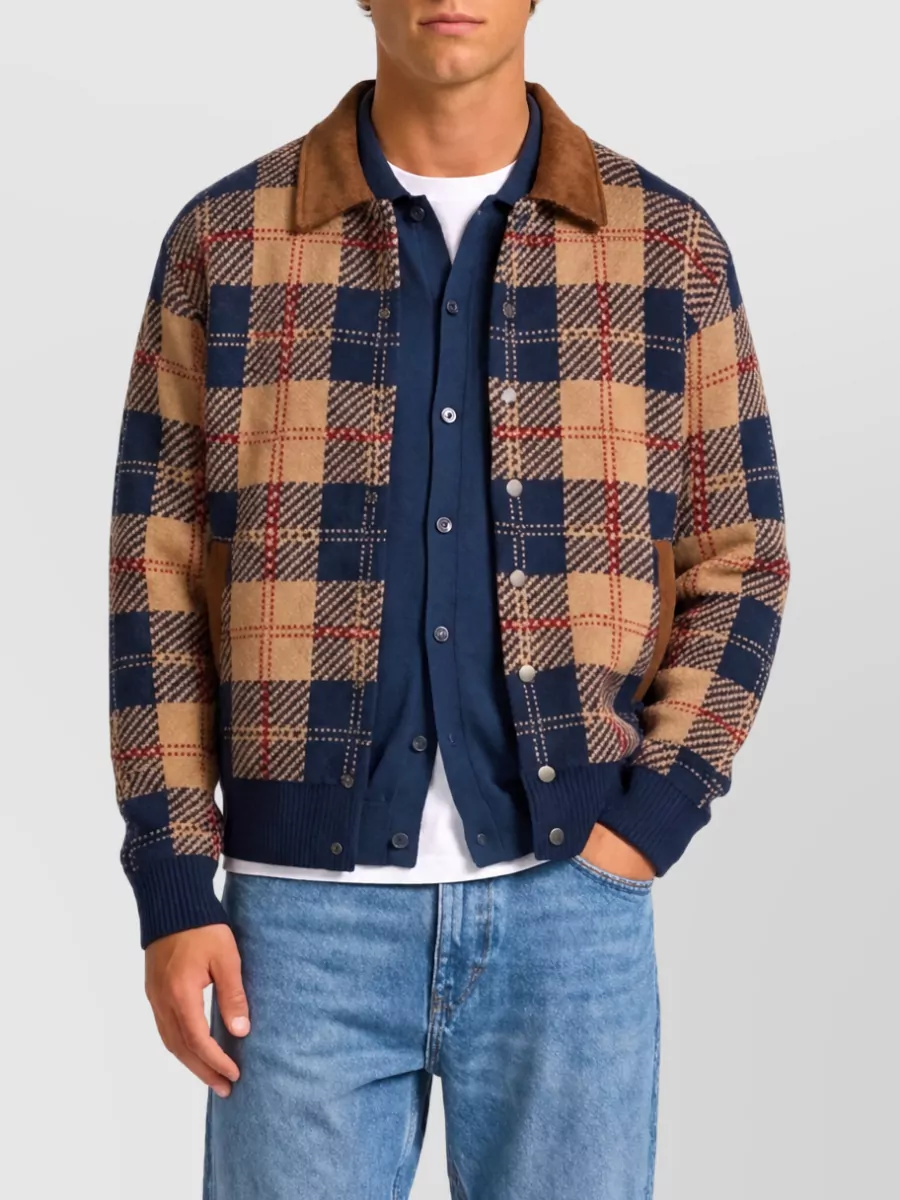 Guest In Residence Wool cashmere relaxed-fit checked shirt jacket