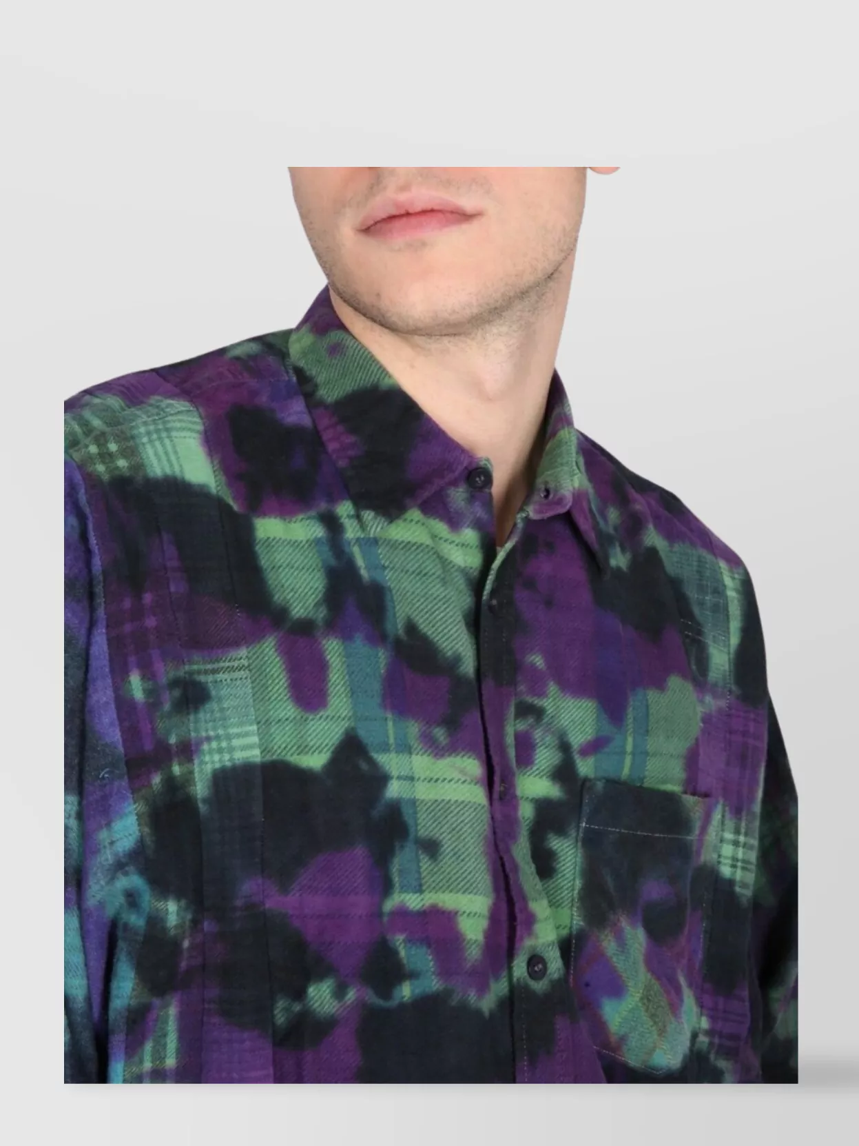 NEEDLES BUTTONED CHEST POCKET SHIRT