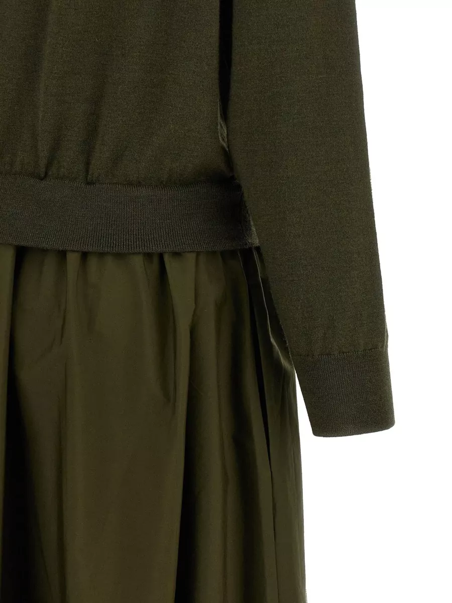 Polo Ralph Lauren Maxi Polo-Collar Knit Bodice Flared Dress