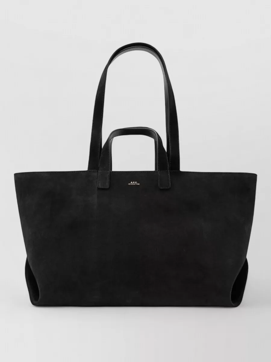 A.p.c. Drummer Calfskin Leather Tote Bag