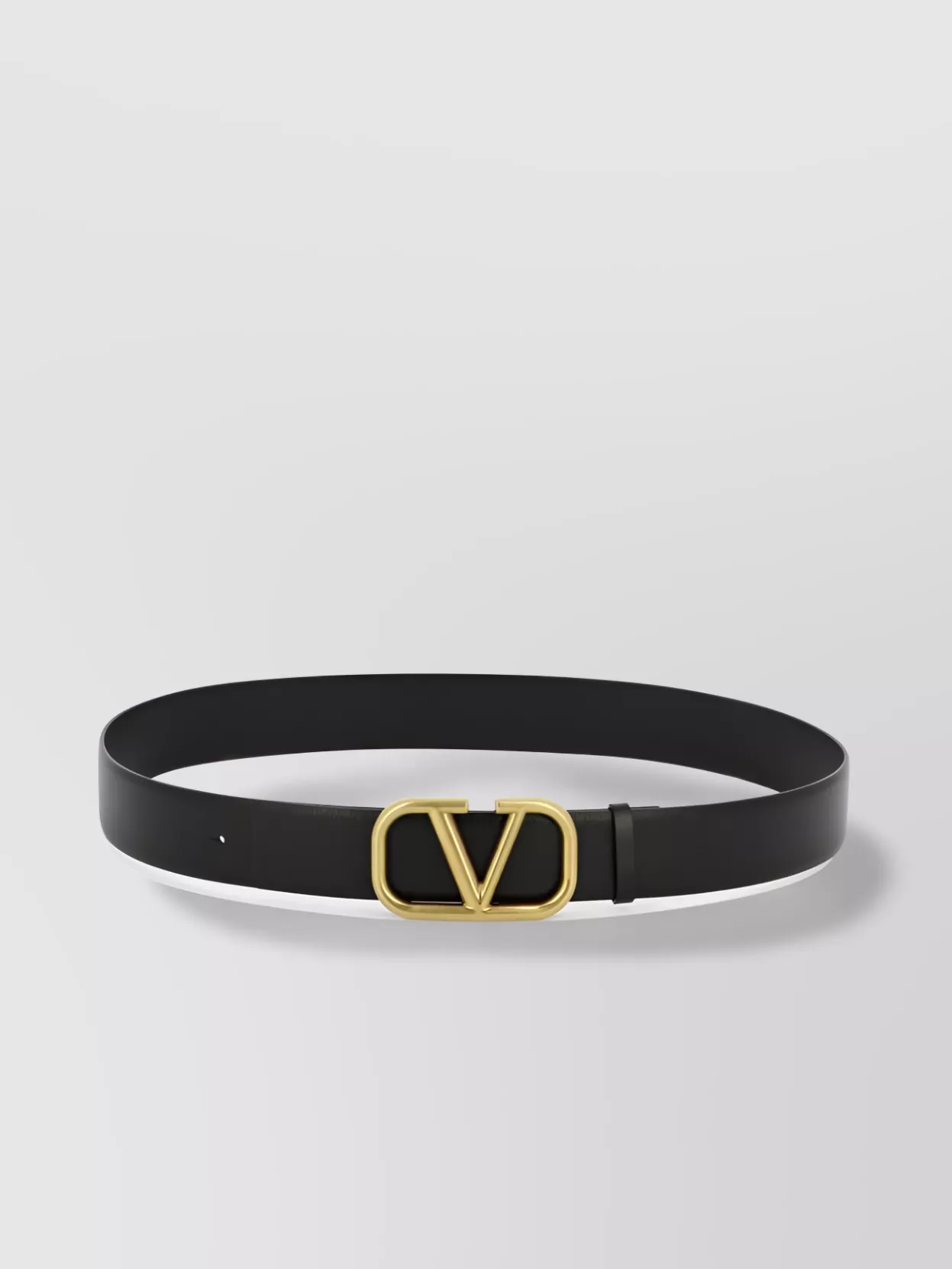 Shop Valentino Versatile Belt With Adjustable Length And Gold-tone Hardware In Black
