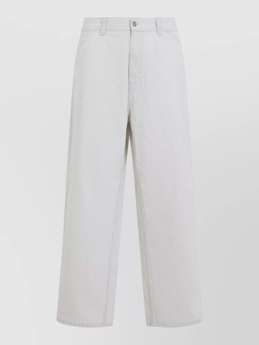 Carhartt Wip Striped Wide-Leg Cotton Trousers