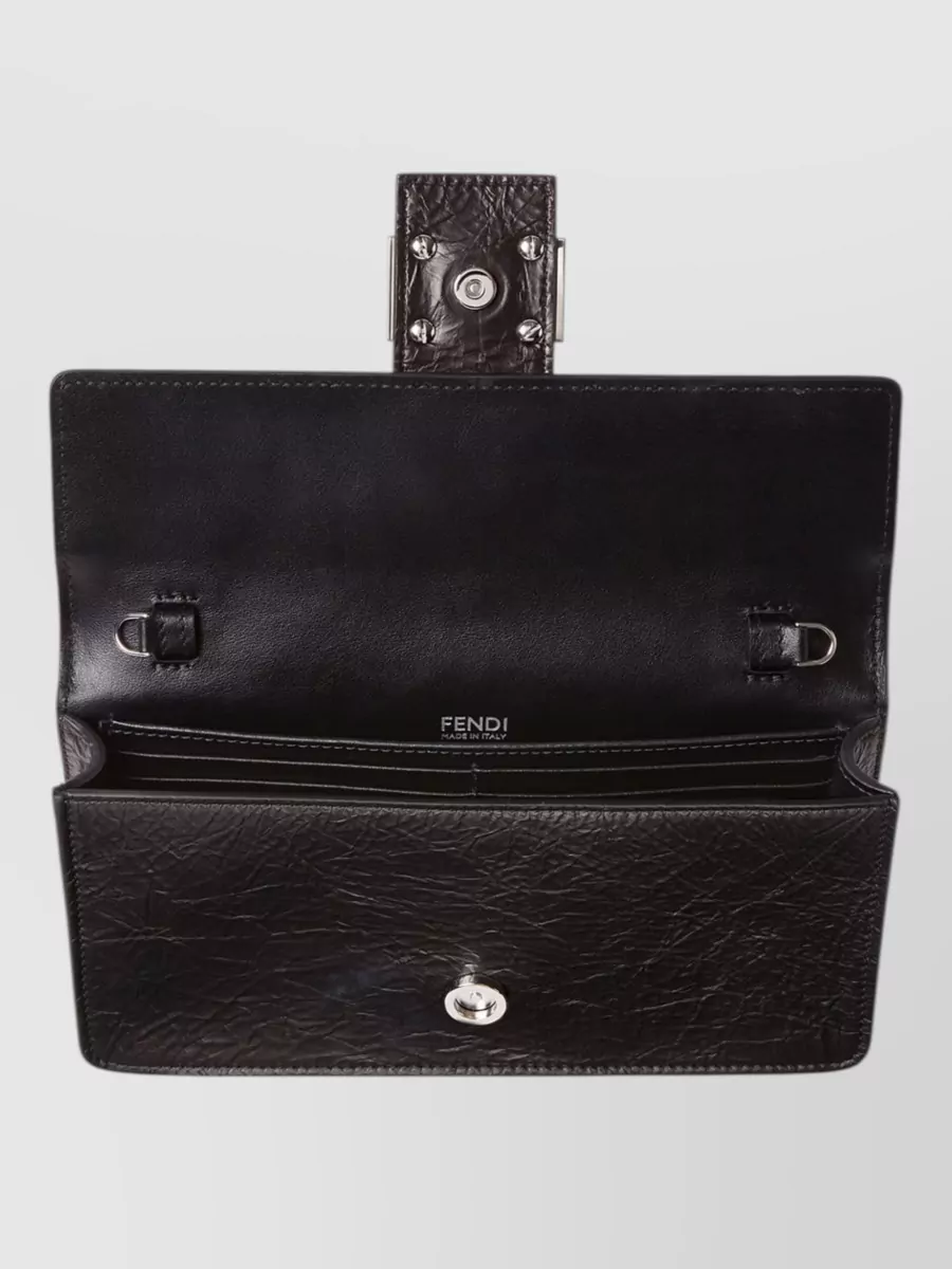 Fendi Na Calf Leather Clutch Bag