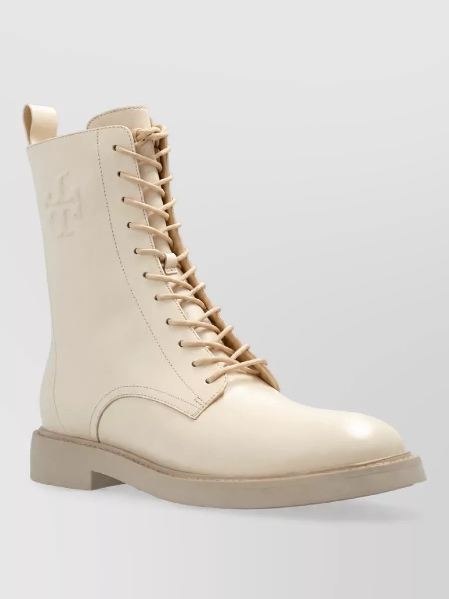 Tory Burch leather combat boots