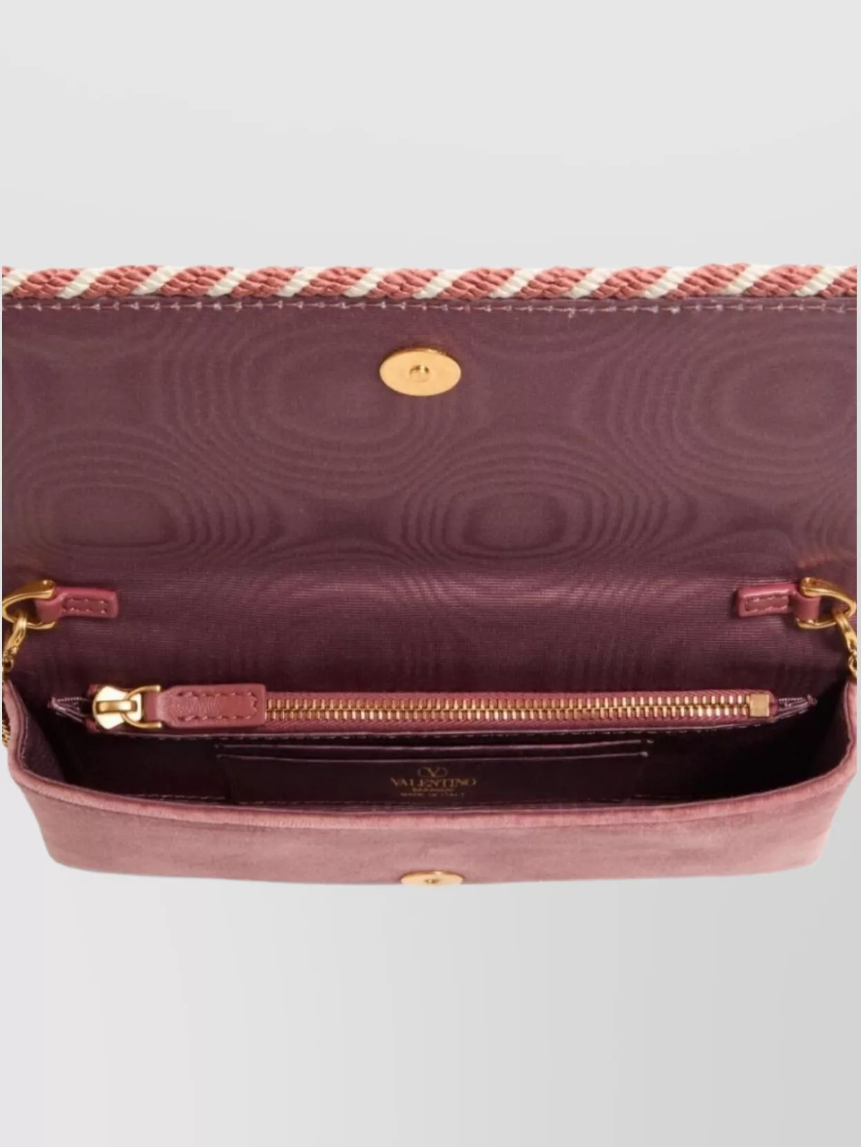 Valentino Garavani Signature Velvet Chain Wallet Bag