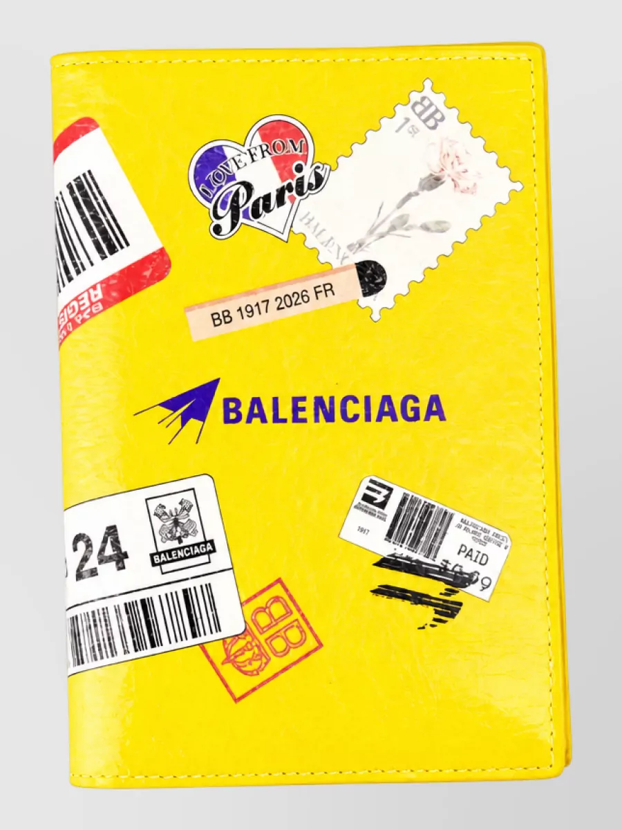 Balenciaga leather passport holder
