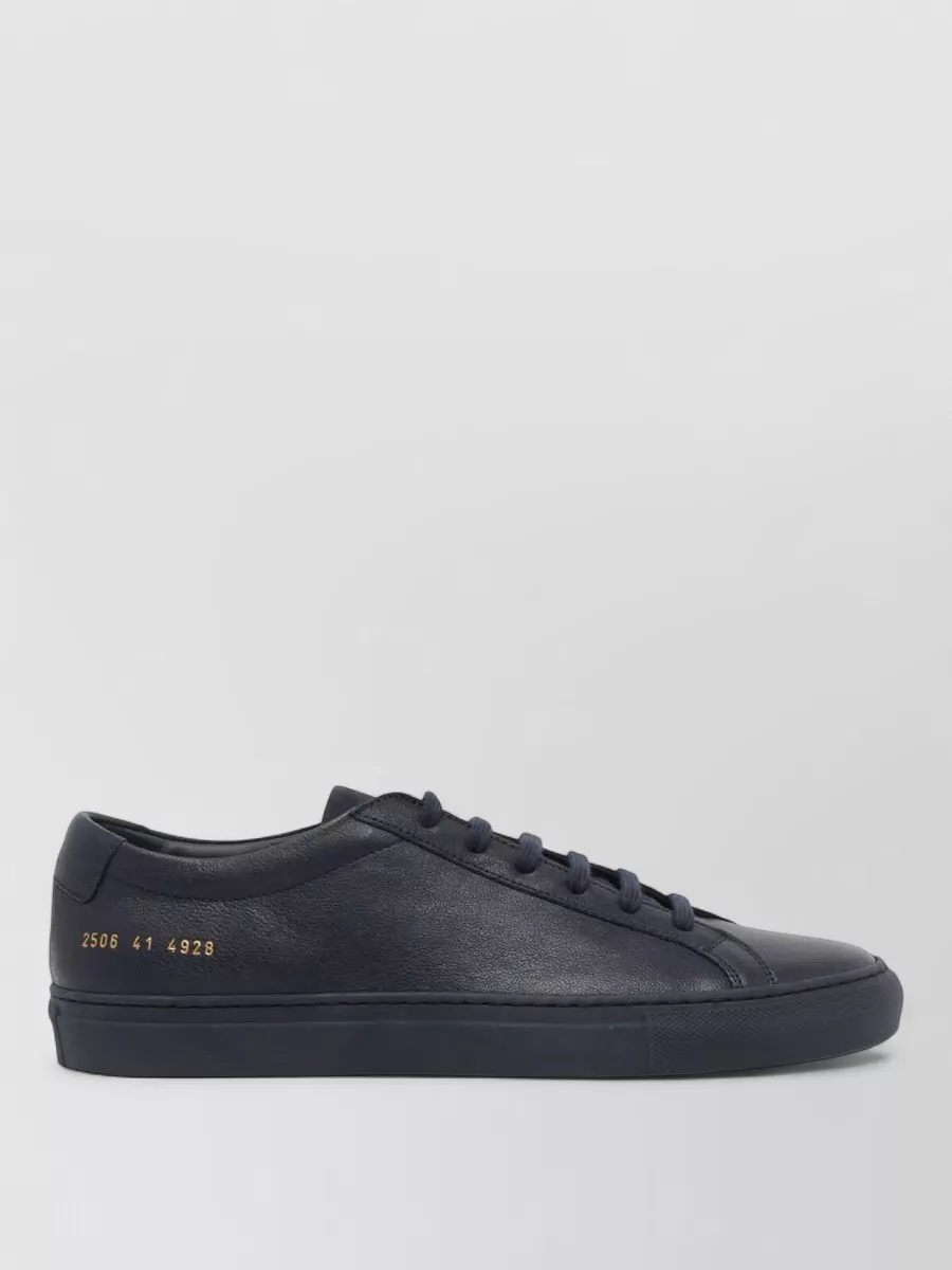 Common Projects Round Toe Low Top Sneakers With Flat Sole
