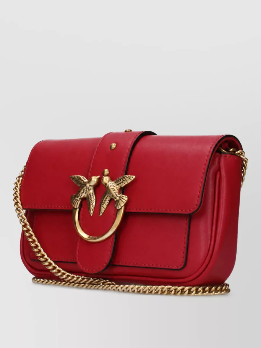 Pinko Love Bag Leather Clutch Bag