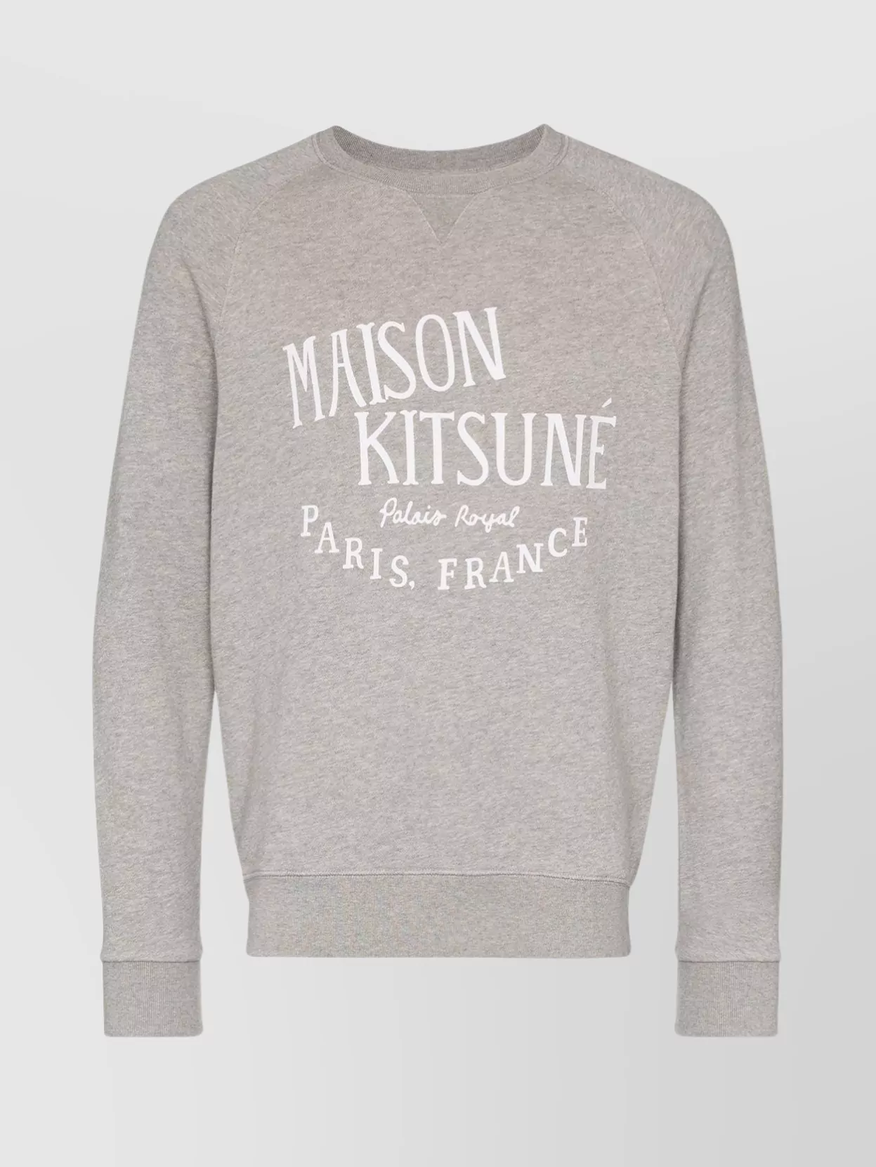 Shop Maison Kitsuné Raglan Sleeve Logo Sweatshirt In Grey