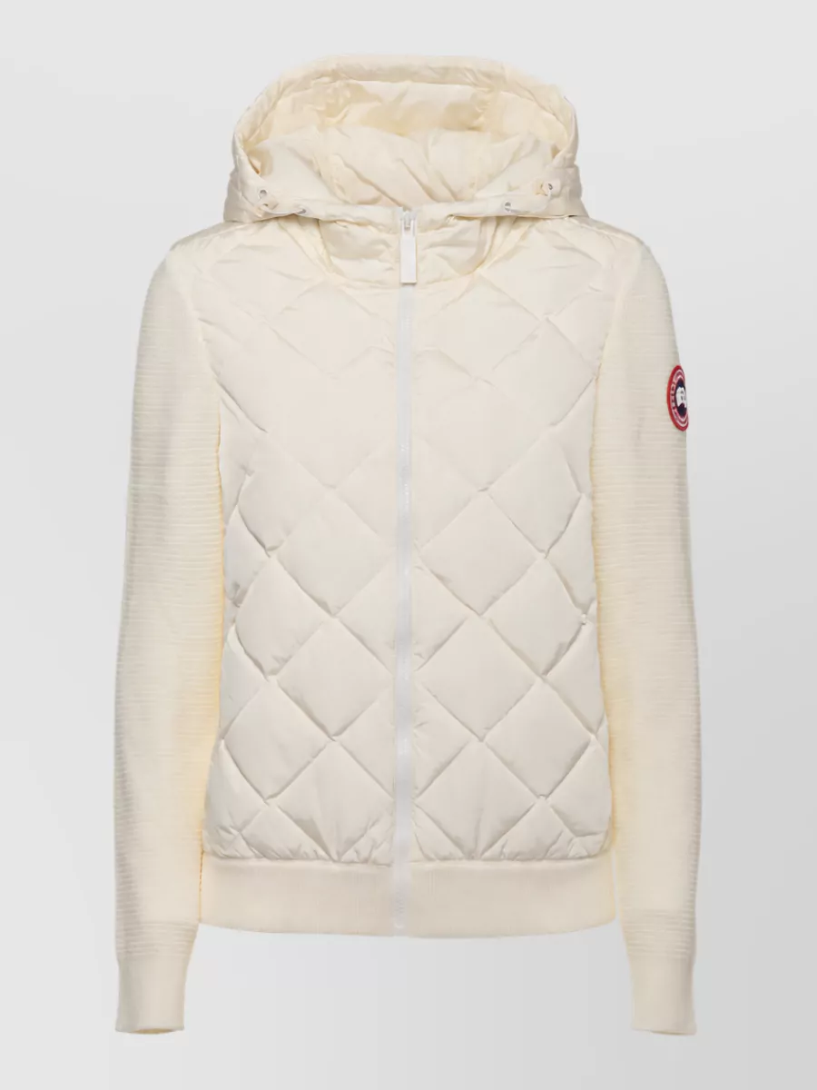 Canada Goose wool quilted hooded jacket