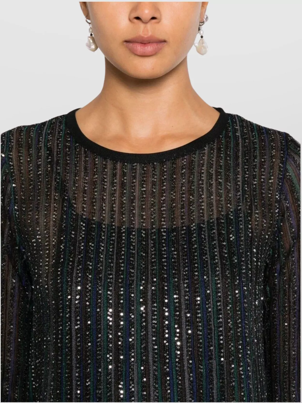 Missoni Knee-Length Long Sleeve Dress Sequins