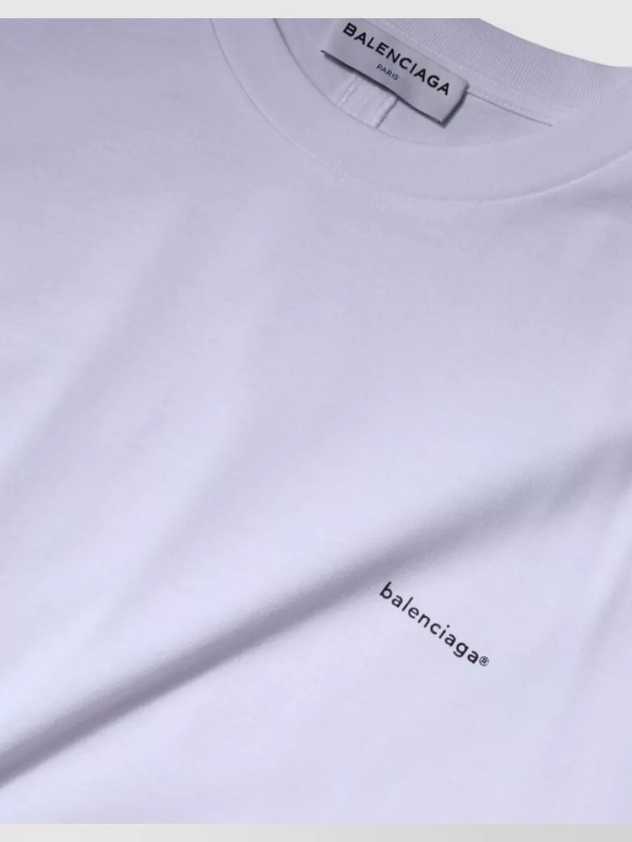 Balenciaga Cotton Logo-Embroidered Crew-Neck Short-Sleeve T-Shirt