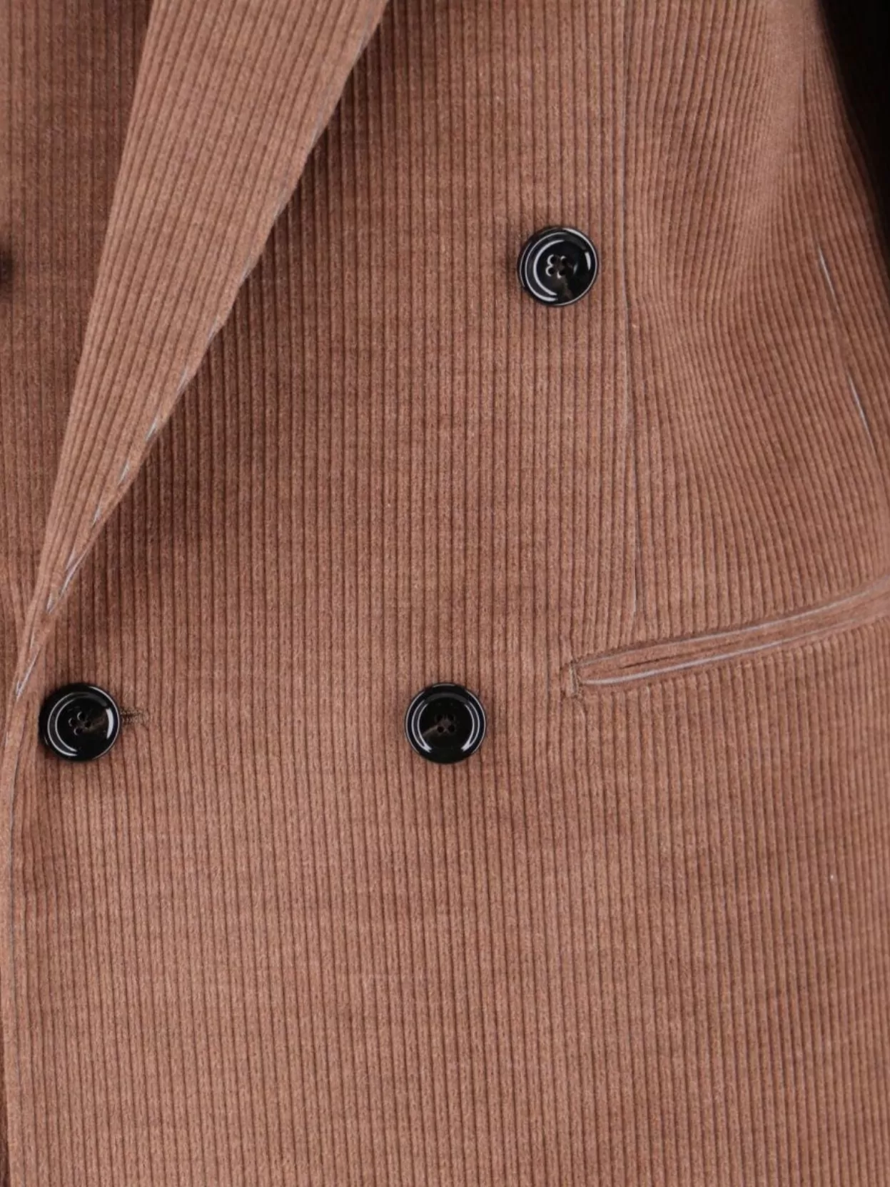 Lardini Corduroy Double-Breasted Blazer Notched Lapels