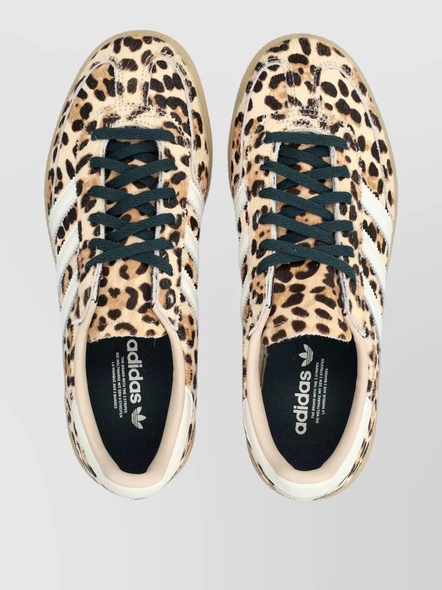 Adidas Originals Leather Leopard-Print Low-Top Sneakers