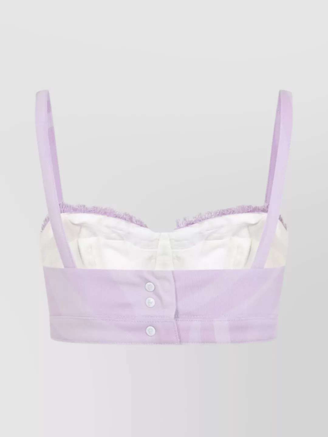 Pucci Adjustable Strap Top Frayed Trim In Purple