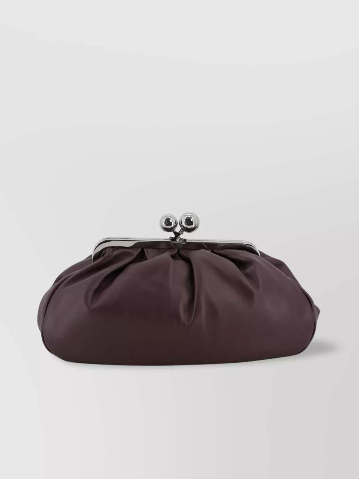 Weekend Max Mara Soft Pleated Clutch Metallic Frame