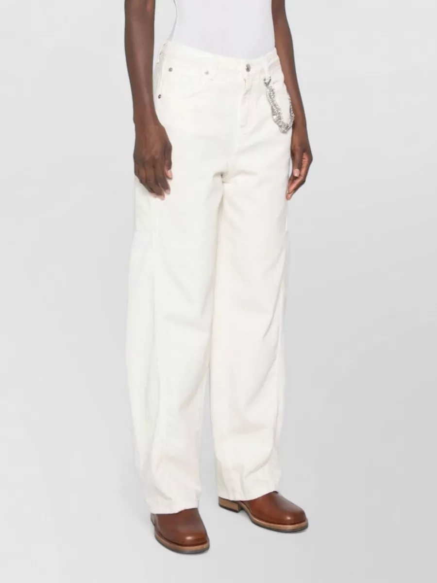 Ermanno Firenze Crystal Embellished Straight-Leg Denim Jeans