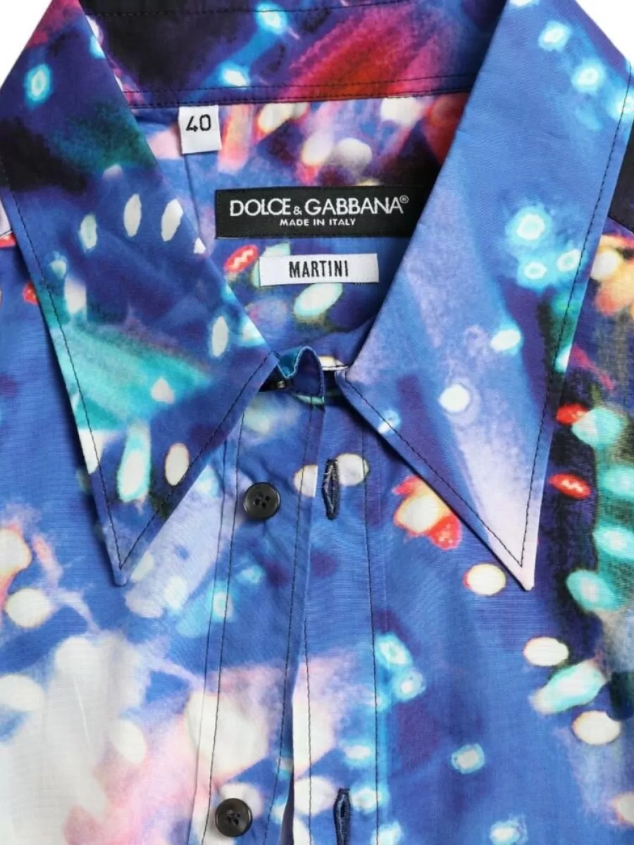 Dolce&Gabbana Cotton Slim-Fit Printed Long-Sleeve Shirt
