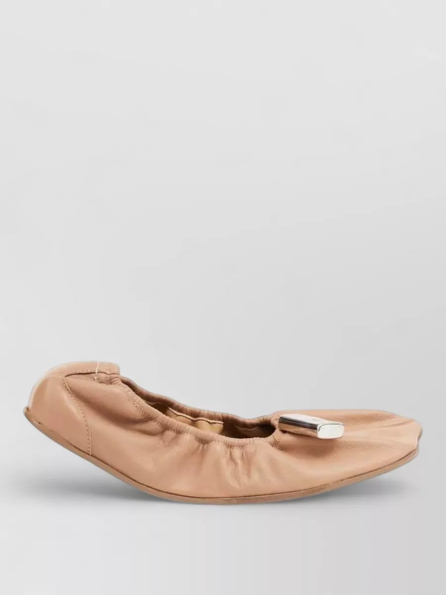 Mm6 Maison Margiela Leather Ballerina Flats