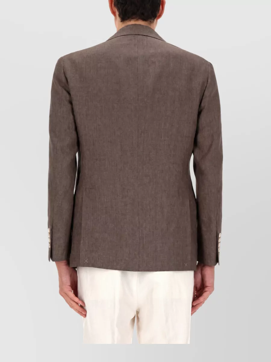 Brunello Cucinelli Linen Single-Breasted Suit Jacket