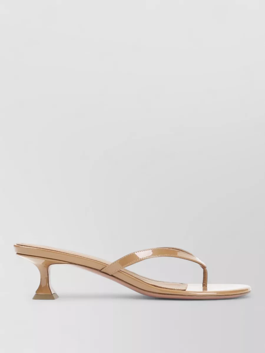 Amina Muaddi Leather Juliette Thong Sandals