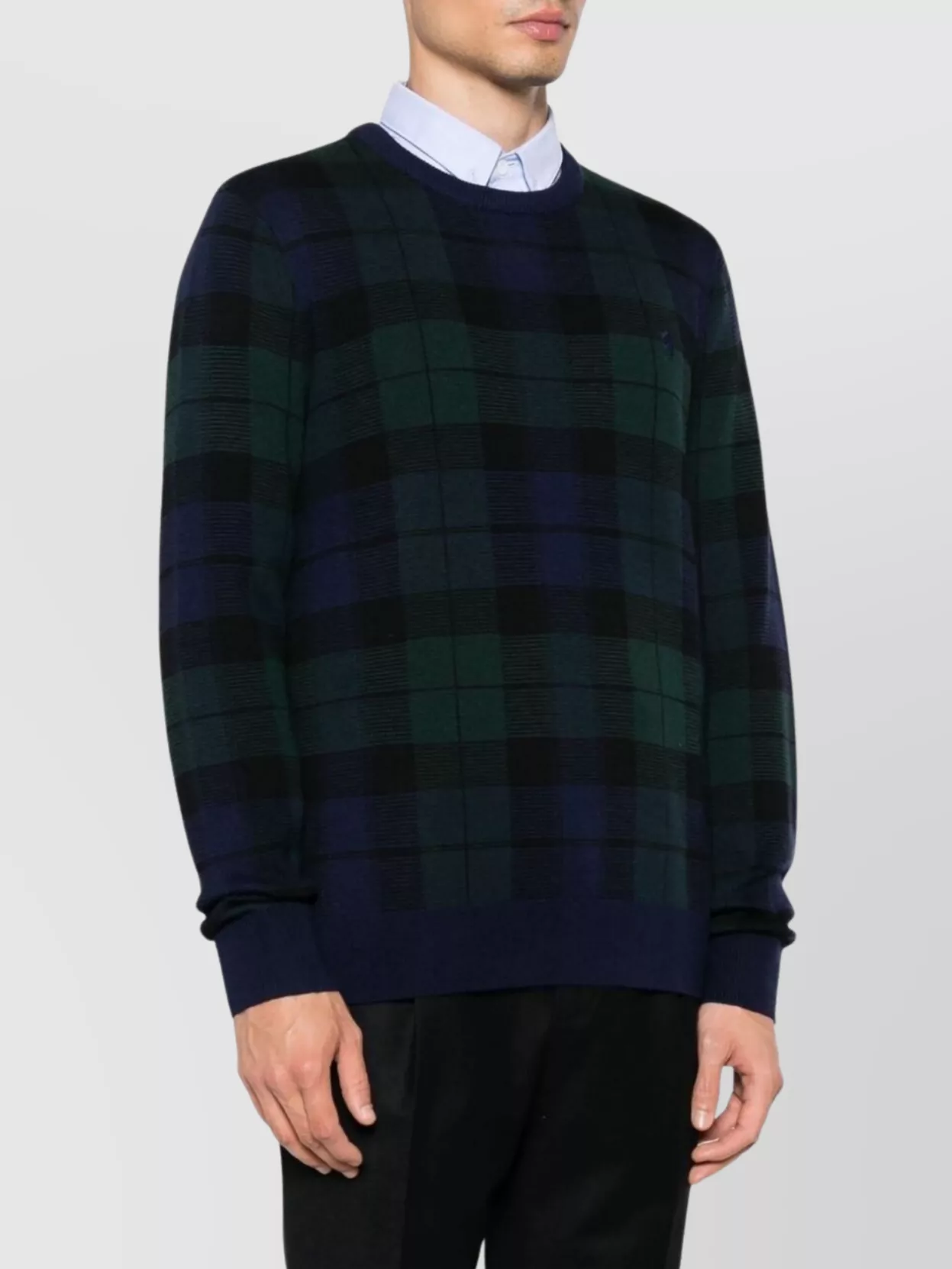 Ralph Lauren Crew Neck Plaid Check Sweater