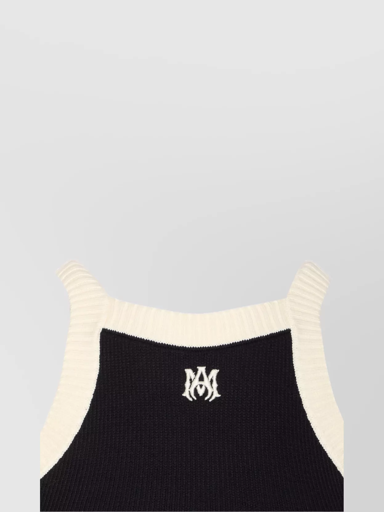 Amiri Cropped Tank Top Embroidered Logo
