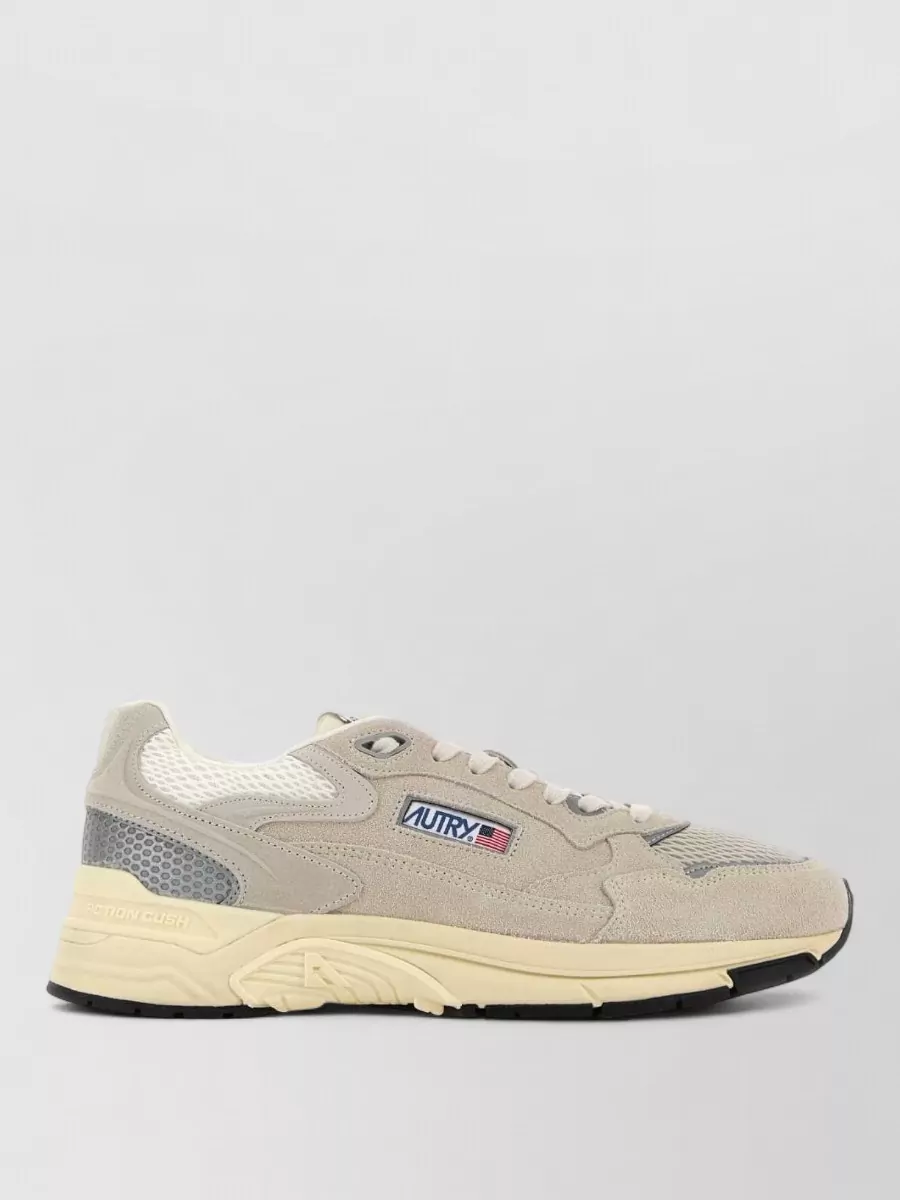 Autry Leather Hyperway Sneakers Mesh Panels Rubber Sole