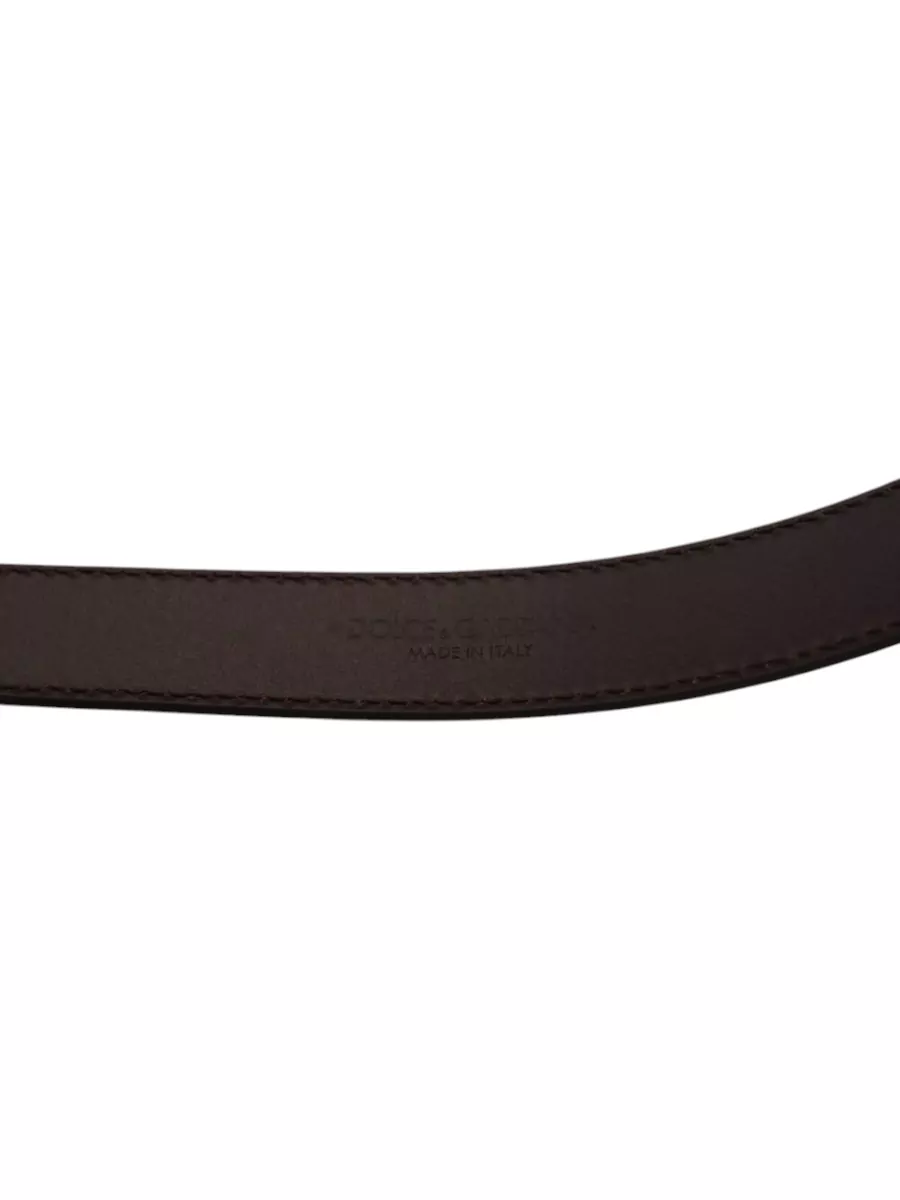 Dolce&Gabbana Leather Square Buckle Belt