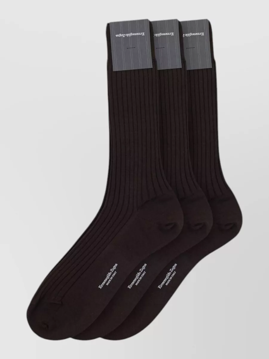 Zegna ribbed wool socks