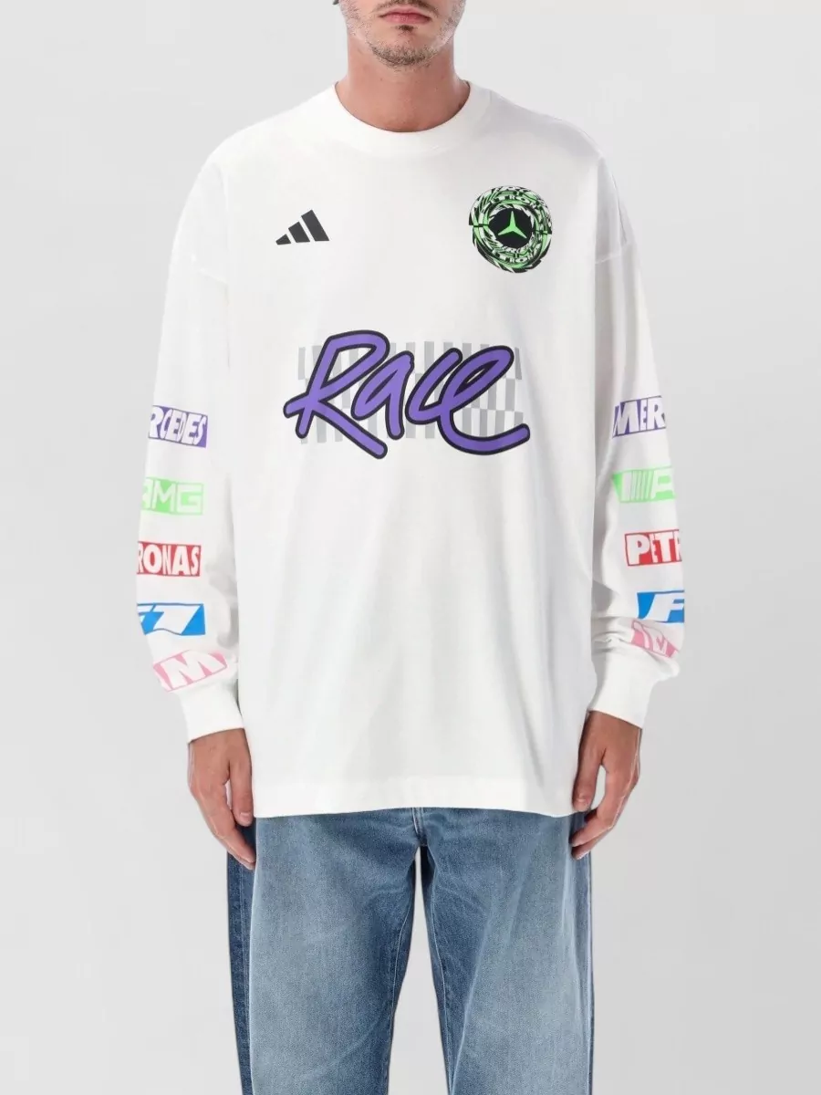 Adidas Originals cotton graphic print long sleeve t shirt