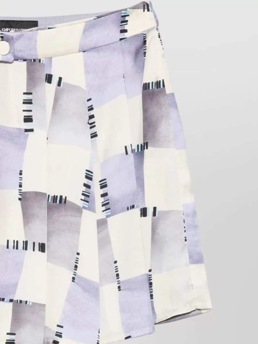 Emporio Armani Printed Pleated Shorts
