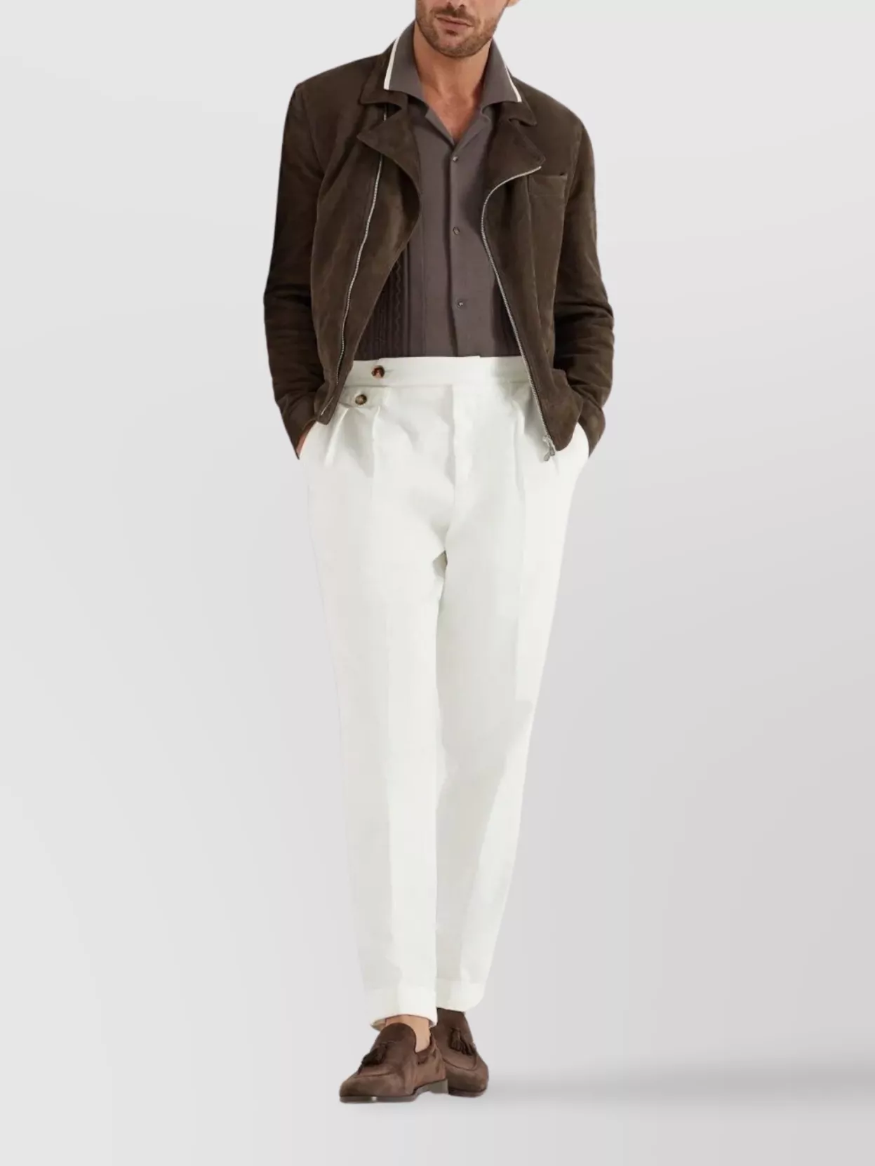 Brunello Cucinelli Knit Polo Shirt Contrast Collar