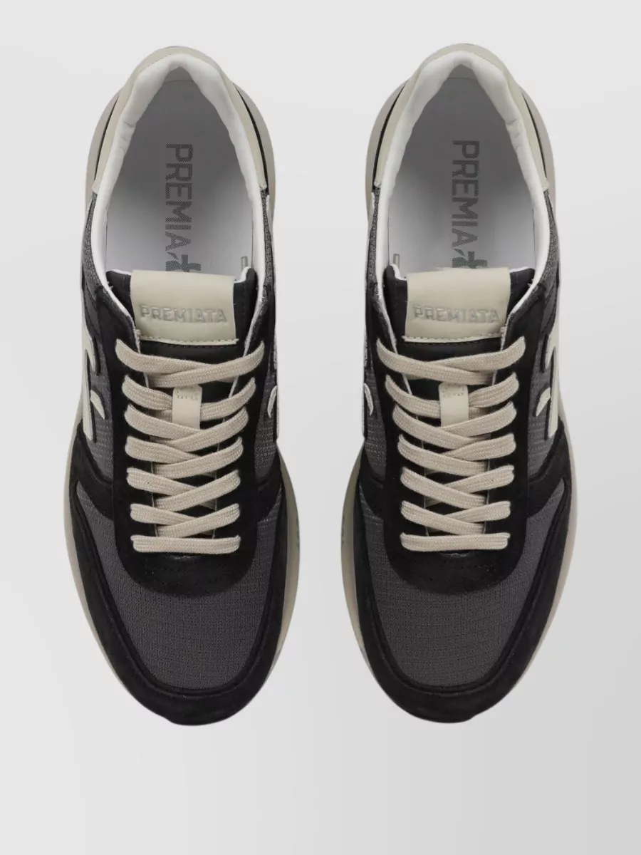Premiata Paneled Low-Top Sneakers