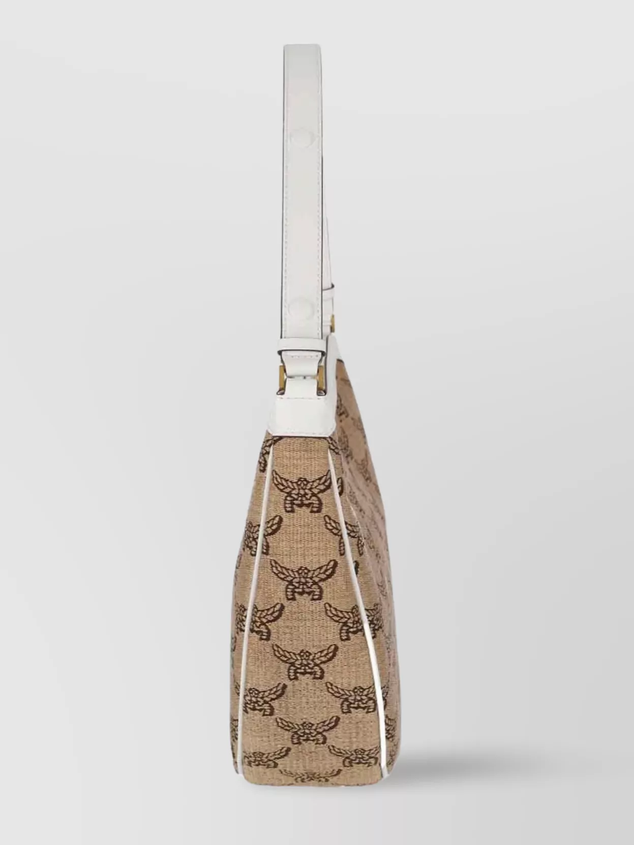 Mcm Monogram Strap Shoulder Bag Contrast Trim