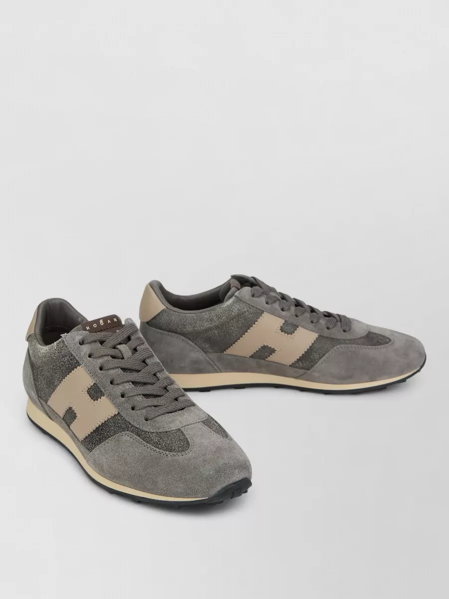Hogan Leather lace-up sneakers
