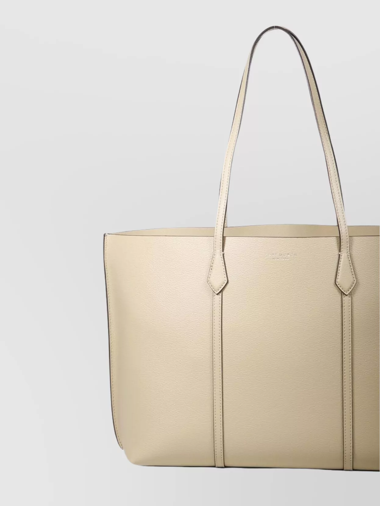 Tory Burch Perry Tote Double Handles Contrast Trim