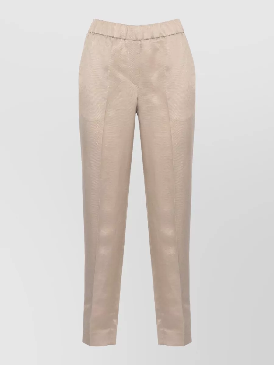 Peserico Linen Straight-Leg Trousers