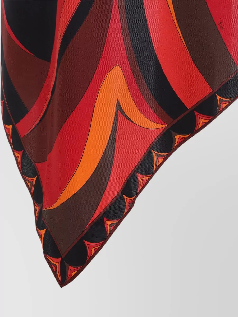 Pucci Silk Printed Halterneck Asymmetric Beach Dress