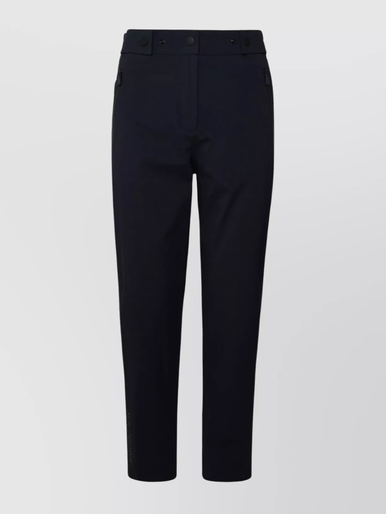 Shop Moncler Polyamide Blend Trousers With Pockets And Pleats