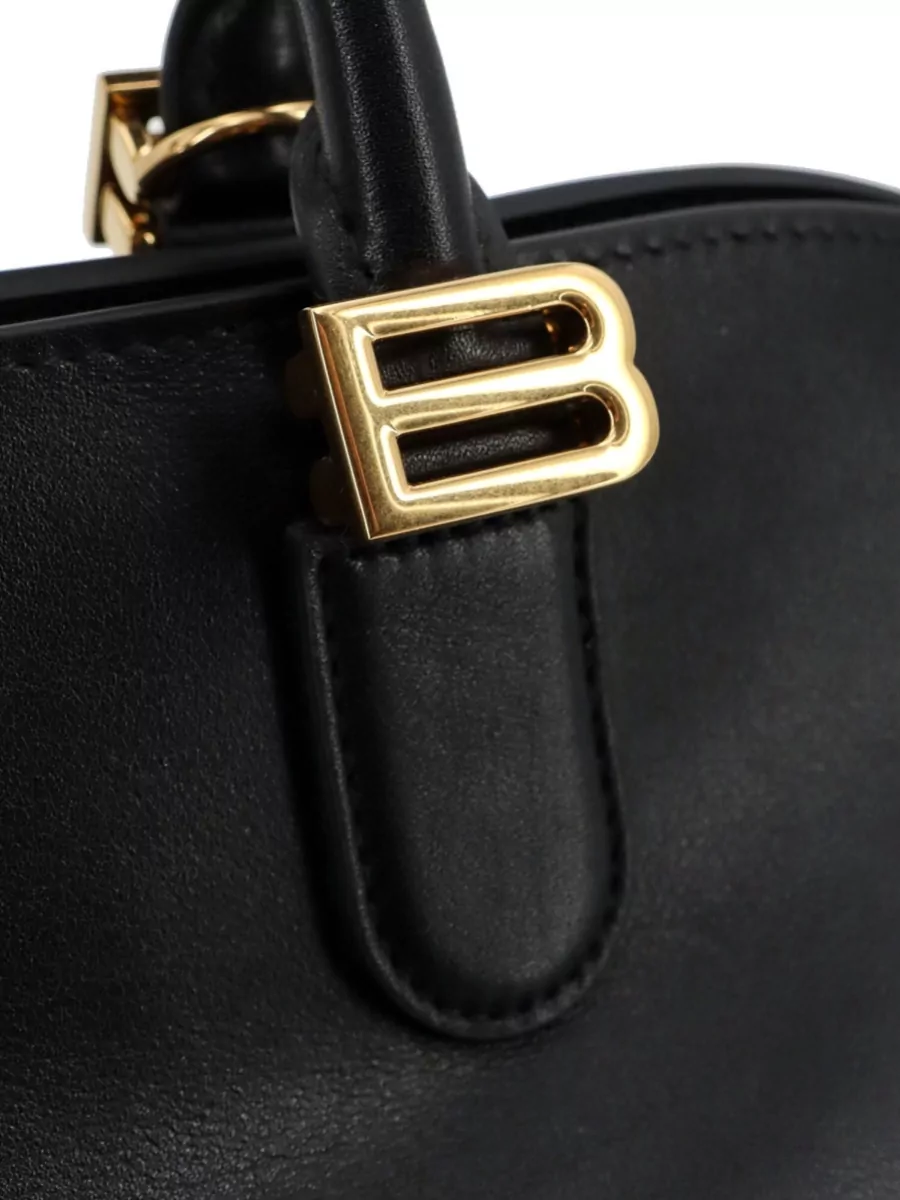 Balenciaga Medium Leather Bowling Shoulder Bag