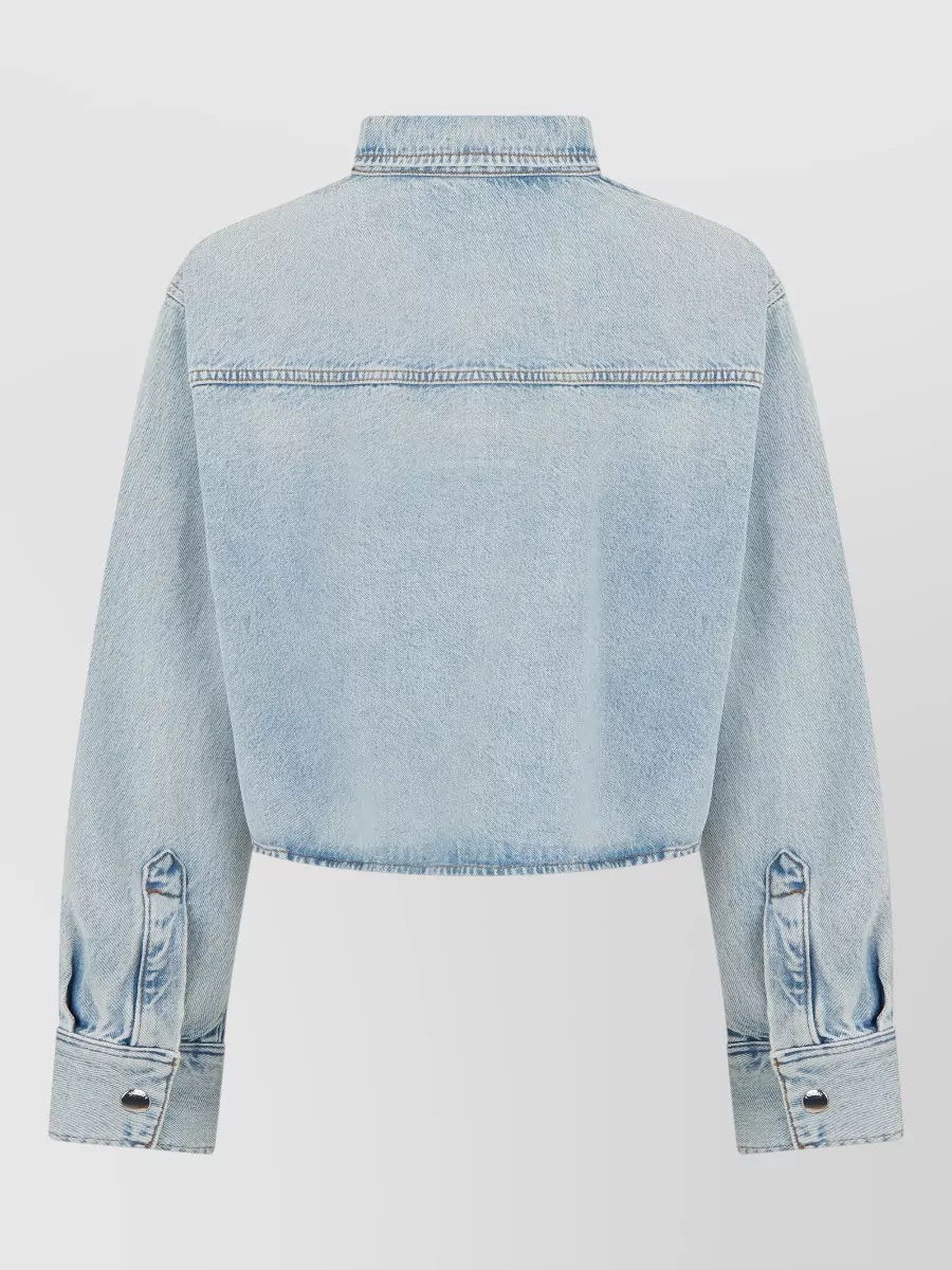 Frame Denim Cropped Shirt Jacket