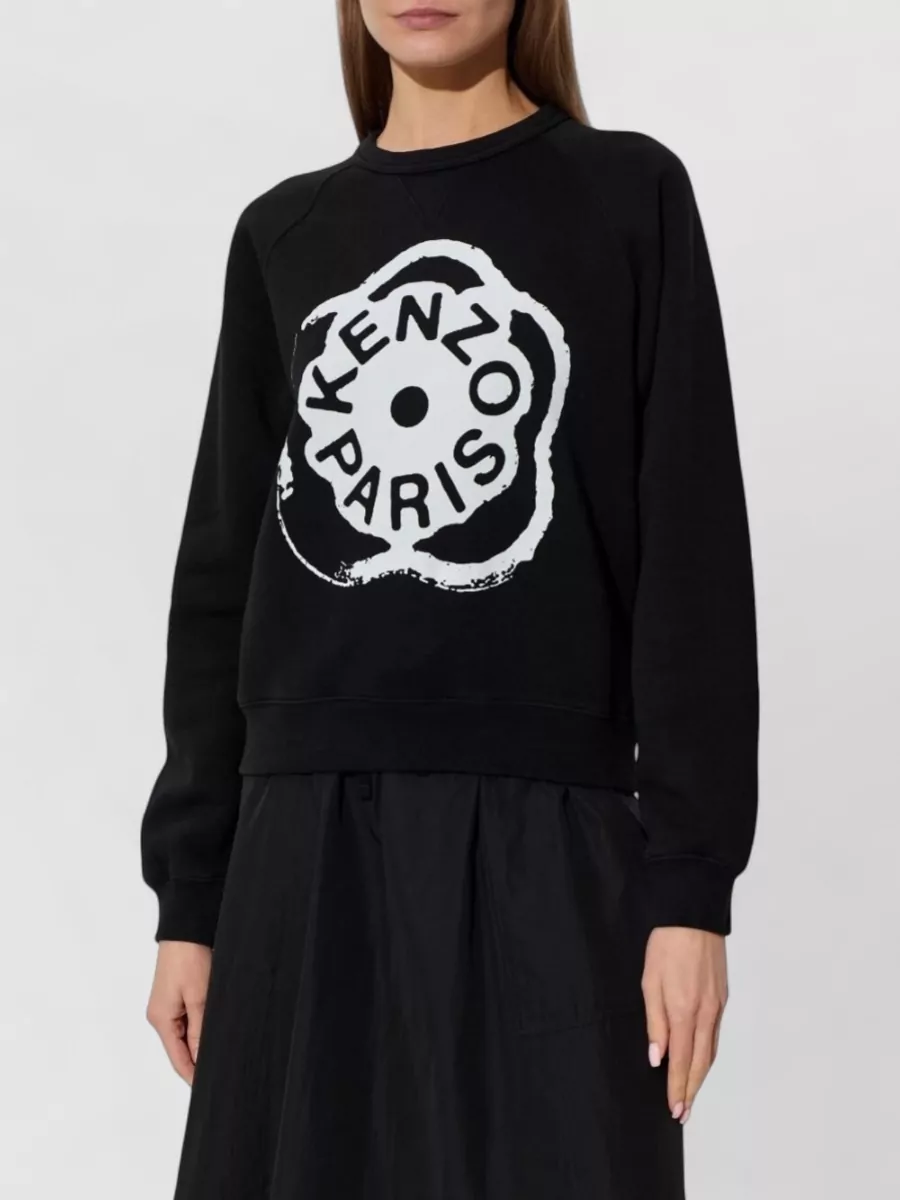 Kenzo Silk Crew Neck Sweatshirt Graphic Print