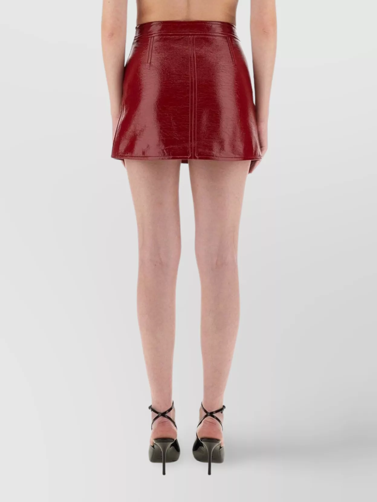 Courrèges Mini Skirt Shiny Button Detail