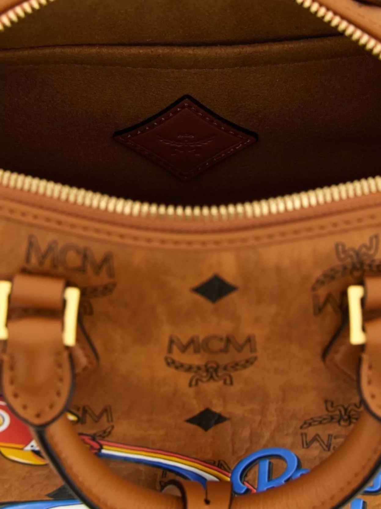 Mcm Boston Tote Bag Graphic Print