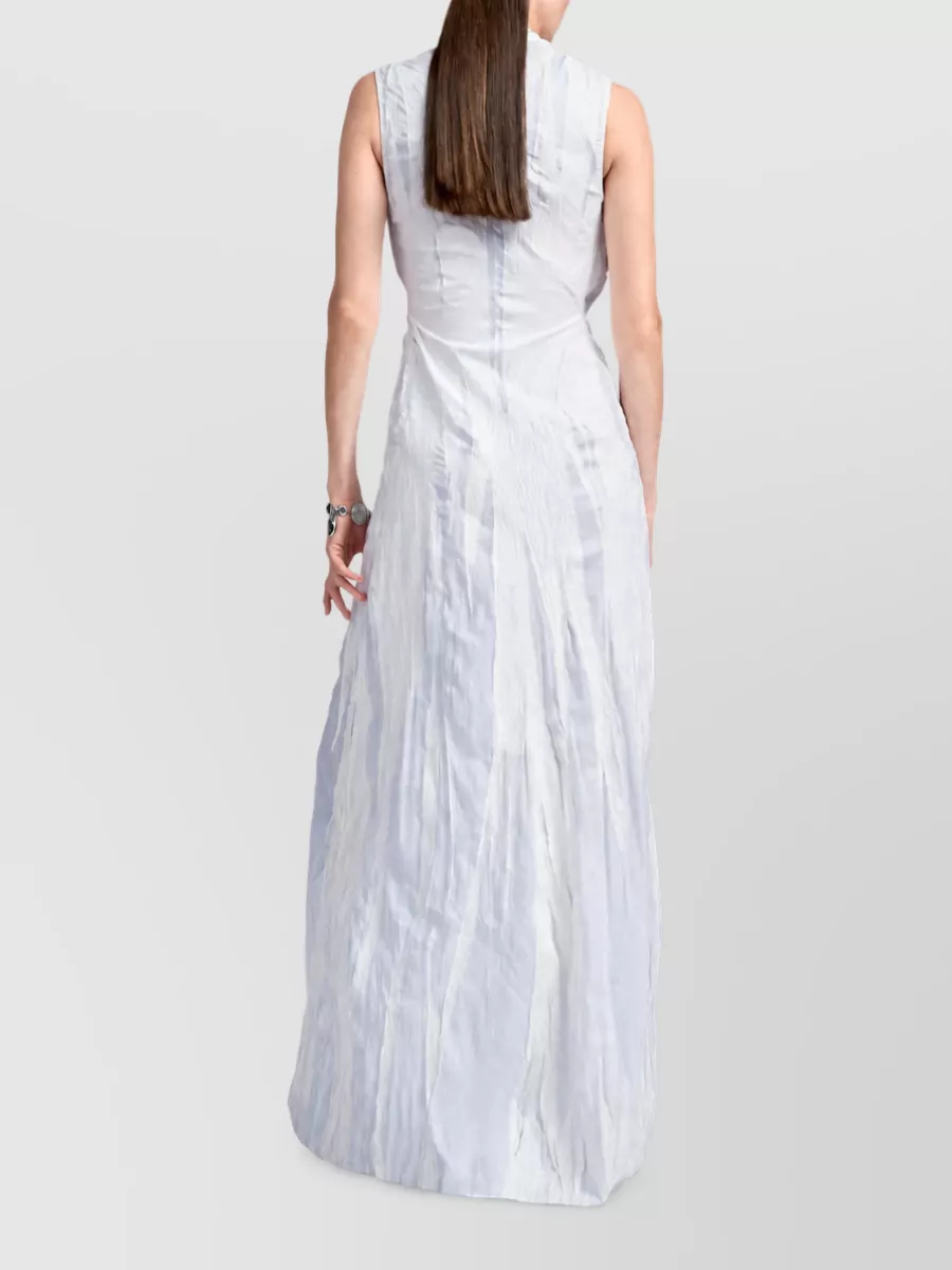 Maison Margiela Crinkled Draped Sleeveless Maxi Dress