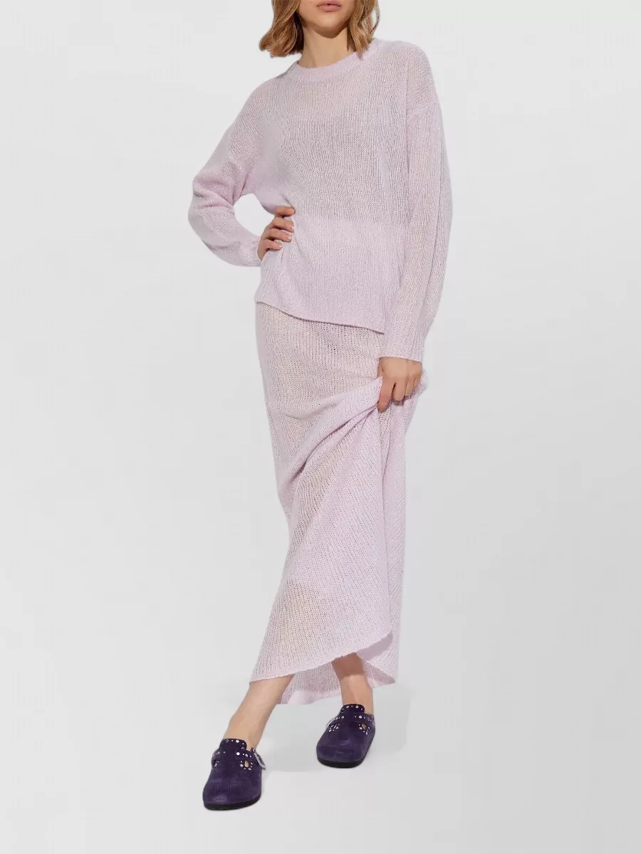 Lisa Yang Cashmere Silk Ribbed Crew Neck Sweatshirt