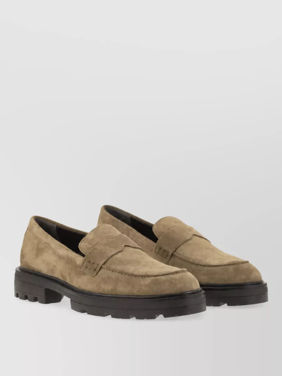 Hogan suede leather loafers
